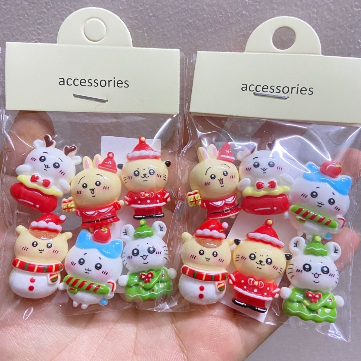 Resin Crafts Diy - Noel Düz Renk Chiikawa Reçine Çıkarılabilir