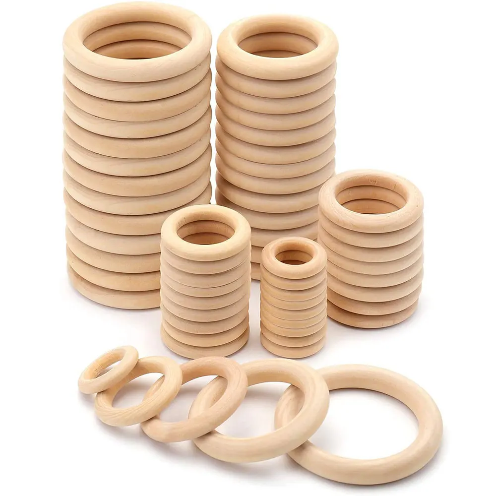Wood Ring Blank - Bitmemiş Masif Ahşap Halkalar 15-100MM Doğal