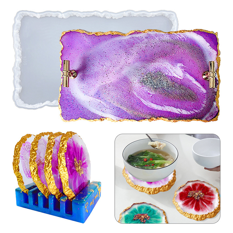 Geode Mold Silicone - DM413 Drusy Coaster Reçine Kalıp Geode
