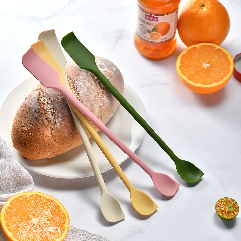 Mixing Cup Silicone - Silikon Çift Başlı Reçel Spatulası Mutfak