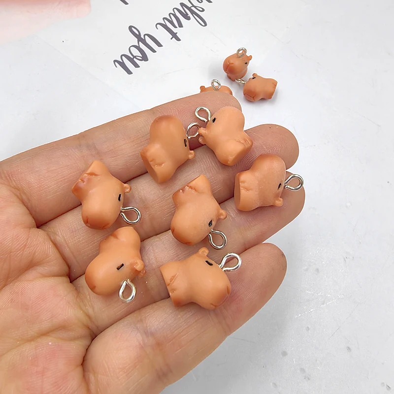 Resin Crafts Diy - 10 adet Sevimli Küçük Kapibara Takılar