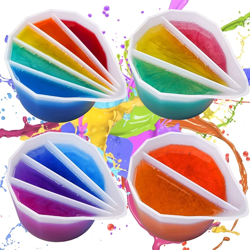 Mixing Cup Silicone - Renk Karıştırma Bölünmüş Fincan Dökme Boya