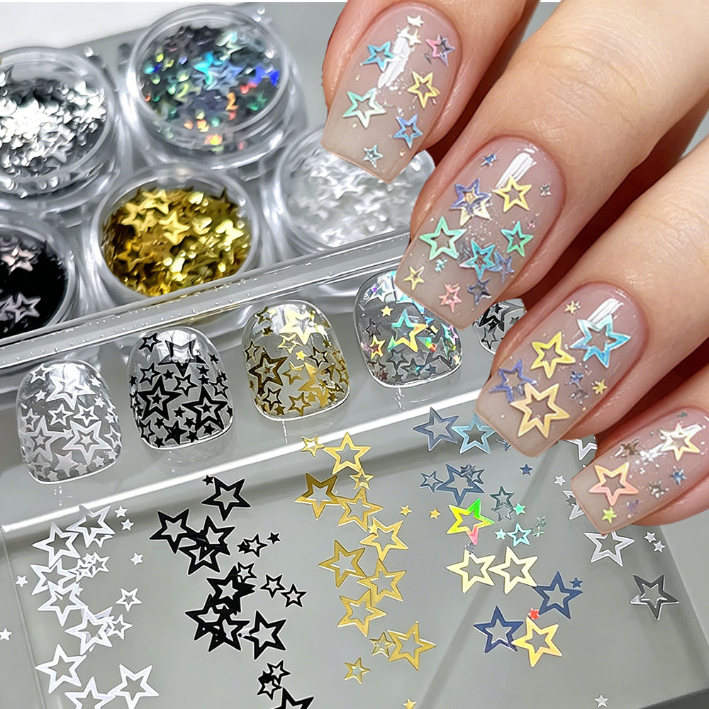 1 KAVANOZ İçi Boş Beş Köşeli Y - Gold Foil Flakes incelemesi ve fiyatı