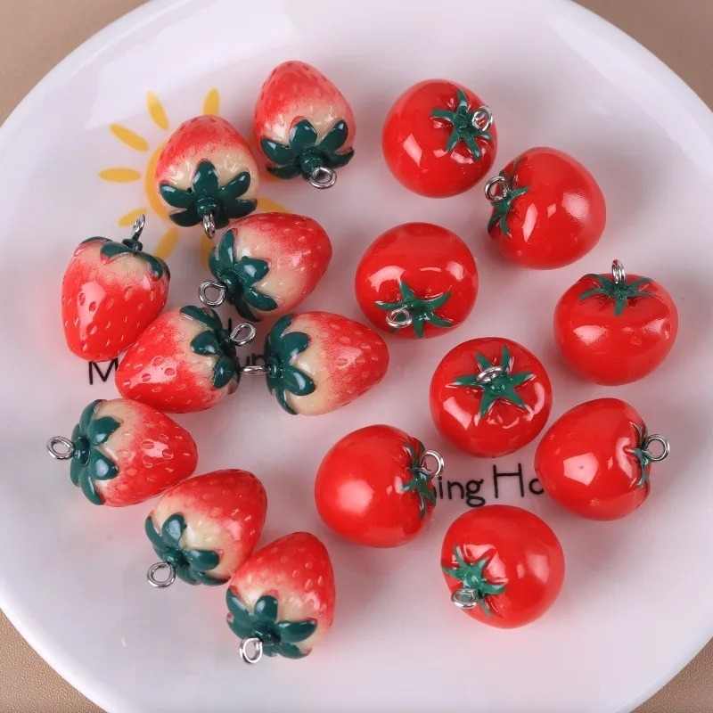 10 adet gerçekçi 3D çilek doma - Resin Crafts Diy incelemesi ve fiyatı