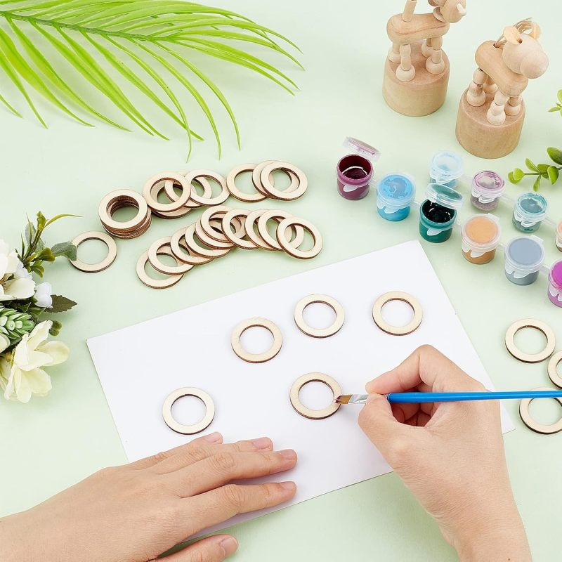100 adet 30mm doğal ahşap halk - Wood Ring Blank incelemesi ve fiyatı